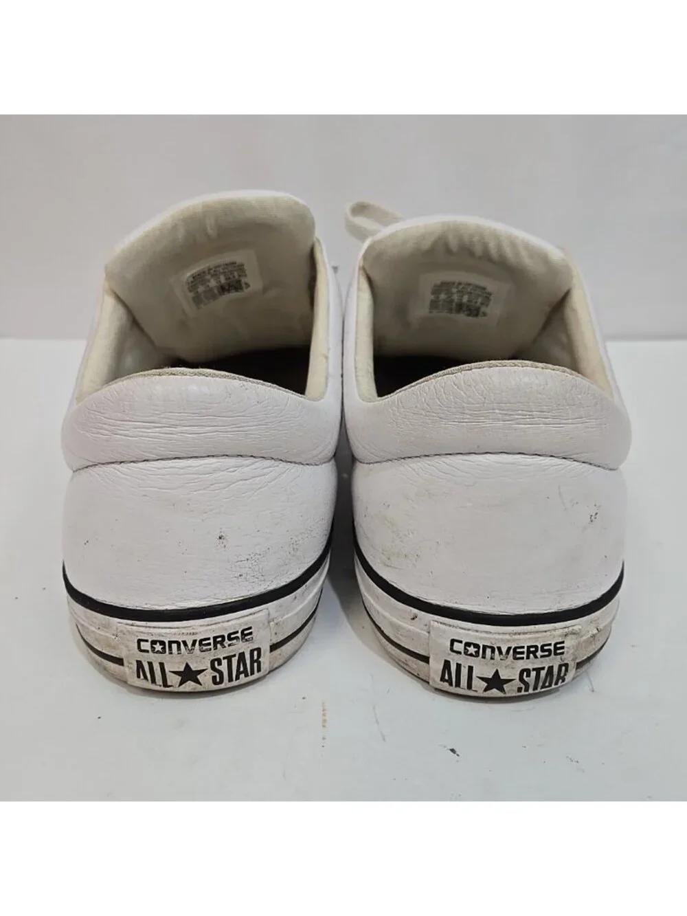 Converse All-Star Unisex White Ox Leather Low-Top Sneakers Size M 12 W 14 - Picture 3 of 16